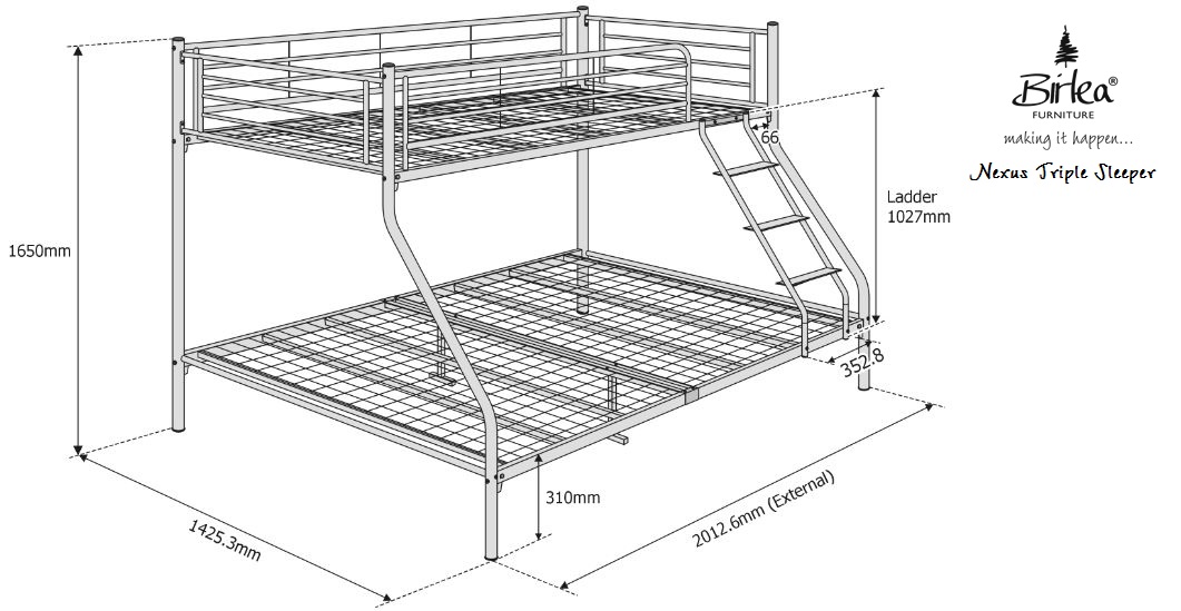 Birlea Nexus Triple bunk bed